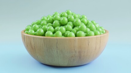 Fresh peas wooden bowl studio shot food