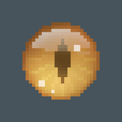 Fototapeta premium monster eye in pixel art style with isolated background