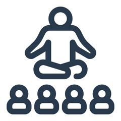 Yoga Instructor Teaching Meditation Class