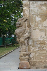 Obraz premium statue of a lion in Hindu temple tamilnadu, Kanchipuram district 