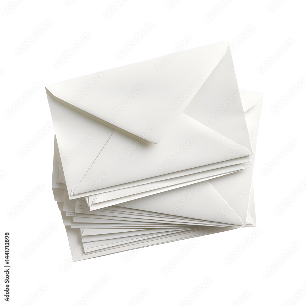 Poster stack of plain white paper sheets with a clean minimalist design on a dark background
