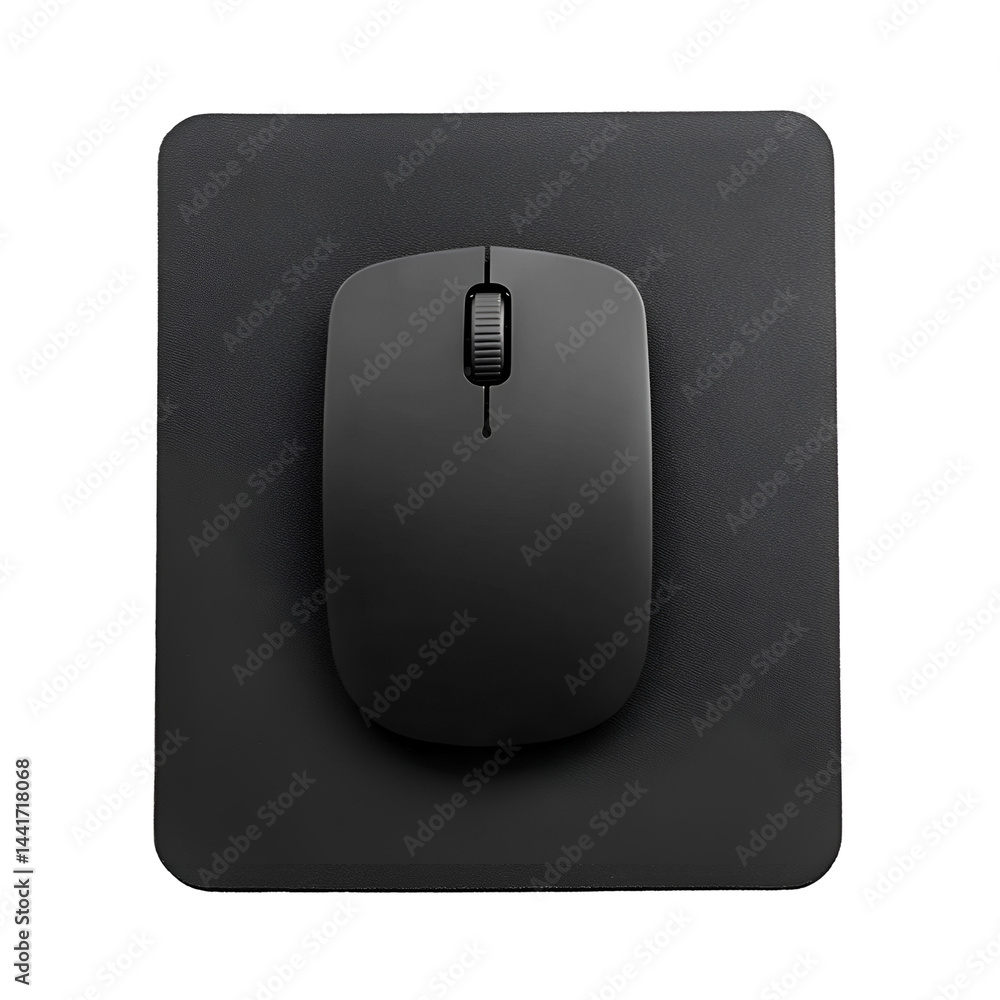 Poster wireless computer mouse on dark surface tech device for productivity and digital workspace