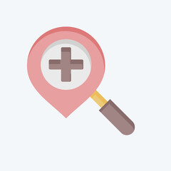 Obraz premium Icon Location Search. related to Location symbol. flat style. design editable