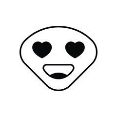 Love face icon vector stock illustration