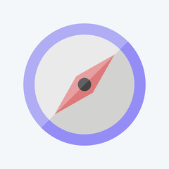 Icon Compass. related to Location symbol. flat style. design editable