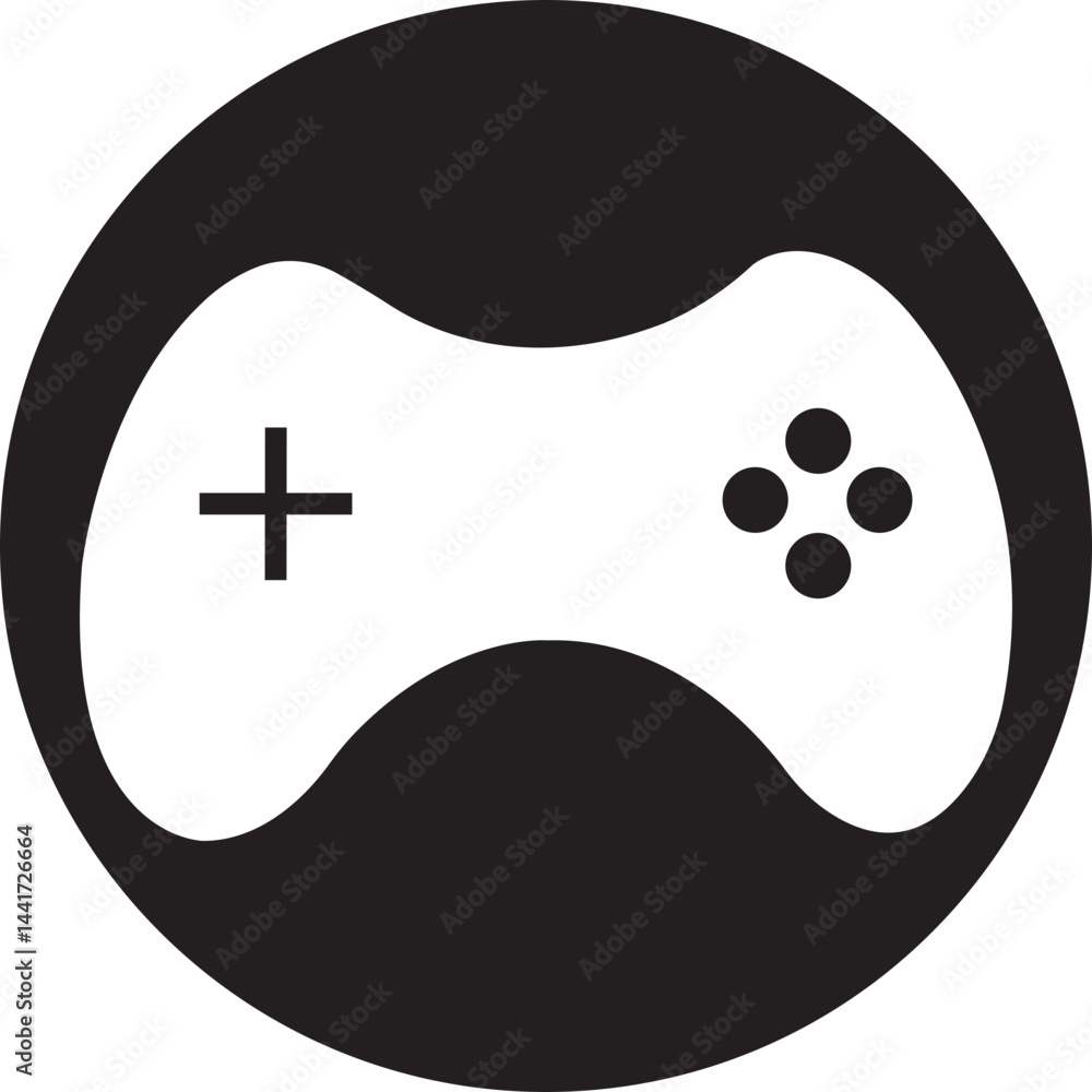 Poster video game console icon in flat style. gaming controller concept. gaming technology sign symbol illu