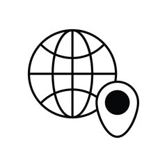 Globe icon vector stock illustration