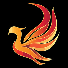 Stylized Phoenix in Flight
