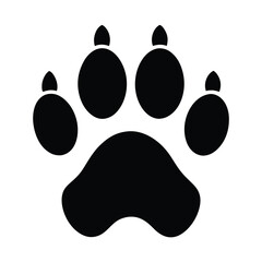 Animal paw print vector