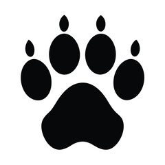 Animal paw print vector