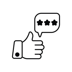 Review icon vector stock illustration
