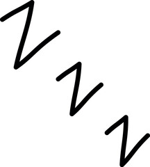 Bold stylized ZZZ sleep symbols in black for rest and relaxation concepts