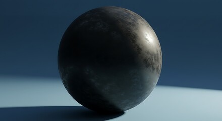Obsidian Orb: Subtle Light, Deep Texture AI Generated