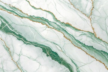 Fototapeta premium white green marble with gold veins streaks luxury background. texture pattern background wallpaper