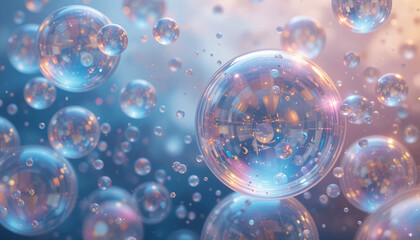 Abstract Colorful Bubbles Background