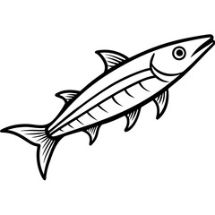 Barracuda Silhouette Vector Illustration