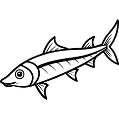 Barracuda Silhouette Vector Illustration