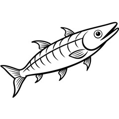 Barracuda Silhouette Vector Illustration
