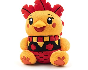 Adorable plush chicken toy