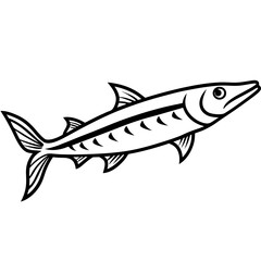 Barracuda Silhouette Vector Illustration