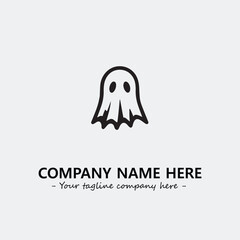 Ghost face icon illustration black and white vector image