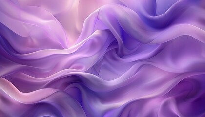 Fototapeta premium soft flowing translucent purple and pink fabric folds creating a gentle and ethereal abstract composition