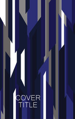 Modern flat illustration of an abstract cover letter layout with a bold title, combining creative shapes, vibrant colors, and sleek design to convey professionalism and visual appeal 38