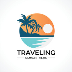 Traveling tour holiday trip summer logo