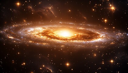 Spiral galaxy, cosmic dust, stars (1)