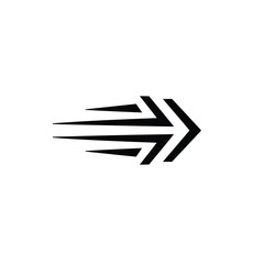 Minimalistic black arrow vector illustration for navigation and directional signage isolated