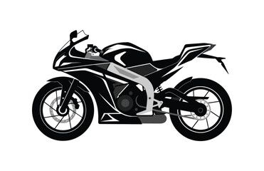 Obraz premium Black motorcycle silhouette