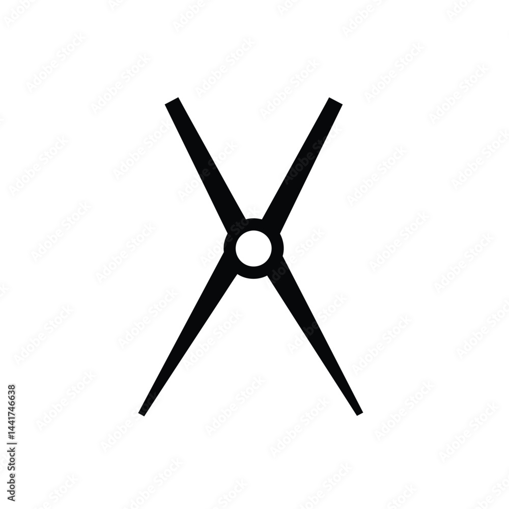Poster minimalist clock hands illustration symbolizing time passing in a clean design