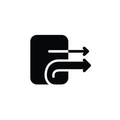 Data export icon black and white transfer process symbol representation