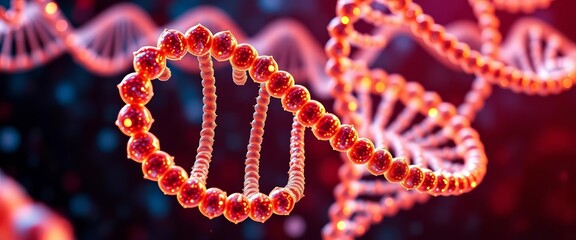 Intertwined DNA helixes morphing into binary code, representing biotechnological fusion,  gene editing,  synthetic biology