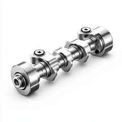 Detailed View of Polished Metal Mechanical Assembly