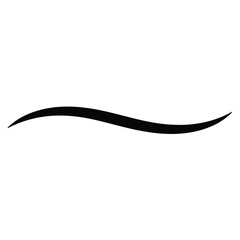 Minimalist black wavy line illustration on white background for design elements
