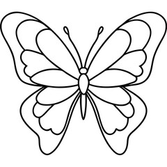 Elegant Butterfly One Line Drawing