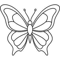 Elegant Butterfly One Line Drawing