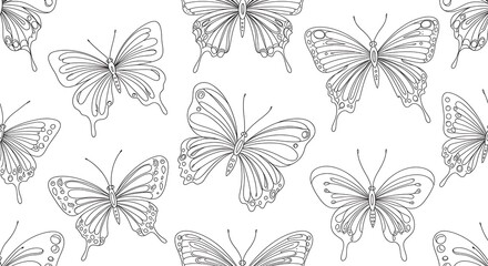 Obraz premium Flutter: A Line Dance of Wings AI Generated