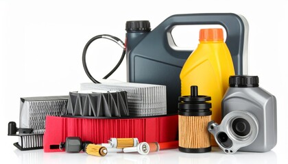 Auto Parts Engine Oil Filters and Fluids for Car Maintenance