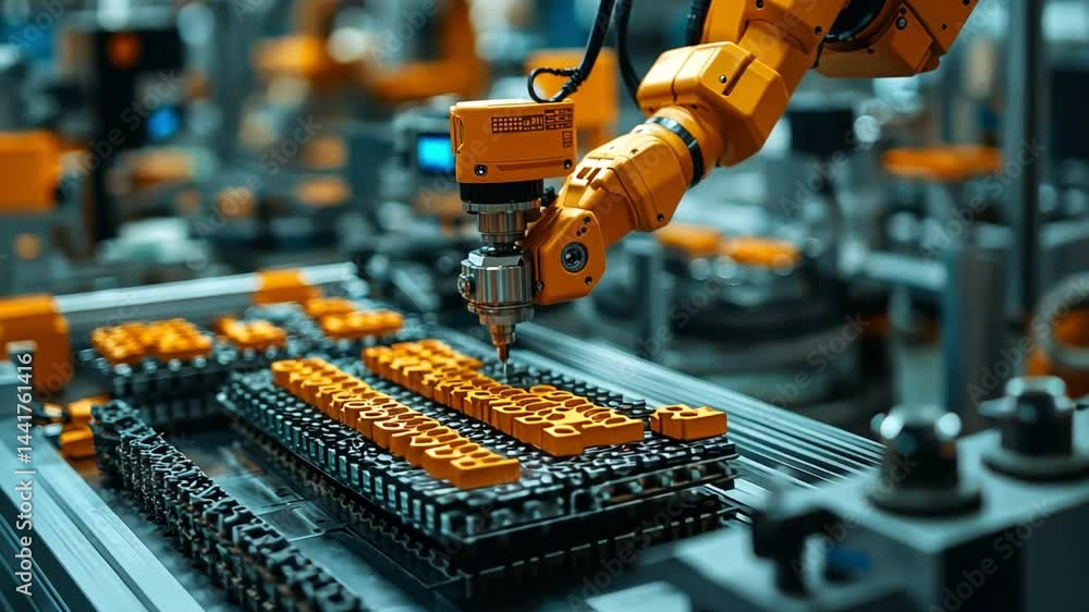 Aufkleber robotic arm automation in manufacturing precision assembly technology for modern factory efficiency