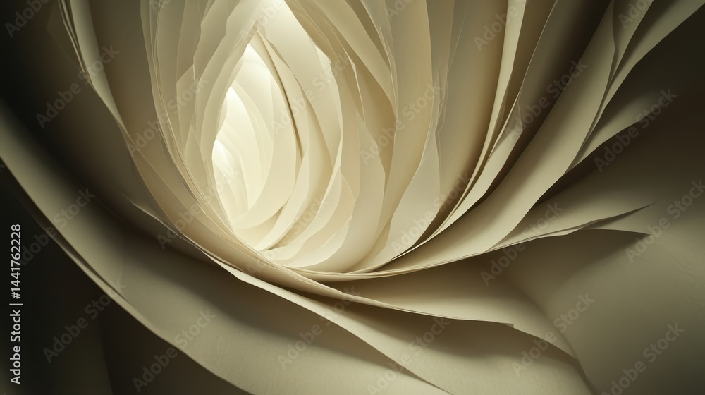 Aufkleber intricate paper layers creating a tunnel effect.