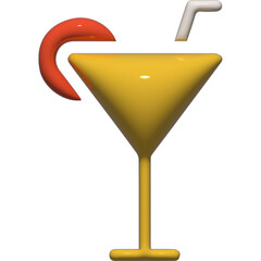 Beverage icon with citrus twist