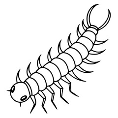 Elegant Centipede One-Line Drawing