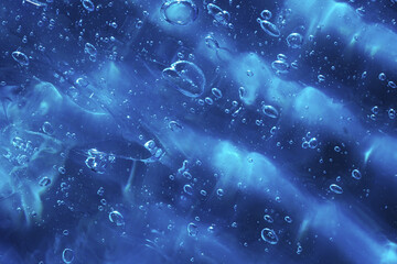 Purifying blue gel macro background texture Product for cosmetology and dermatology.