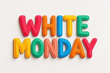 Naklejka premium Colorful felt letters spell out 