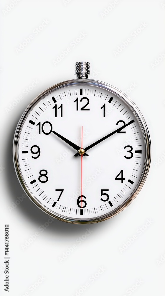 Poster Analog clock display home interior decorative item minimalist design close-up view timekeeping aesthetic