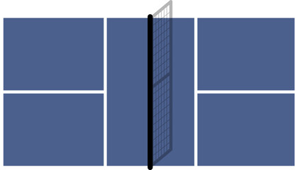 Pickleball Court Vector Illustration