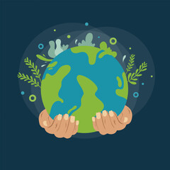 earth vector design for ozone and earth day event