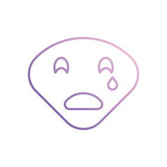 Sad Face icon vector stock illustration
